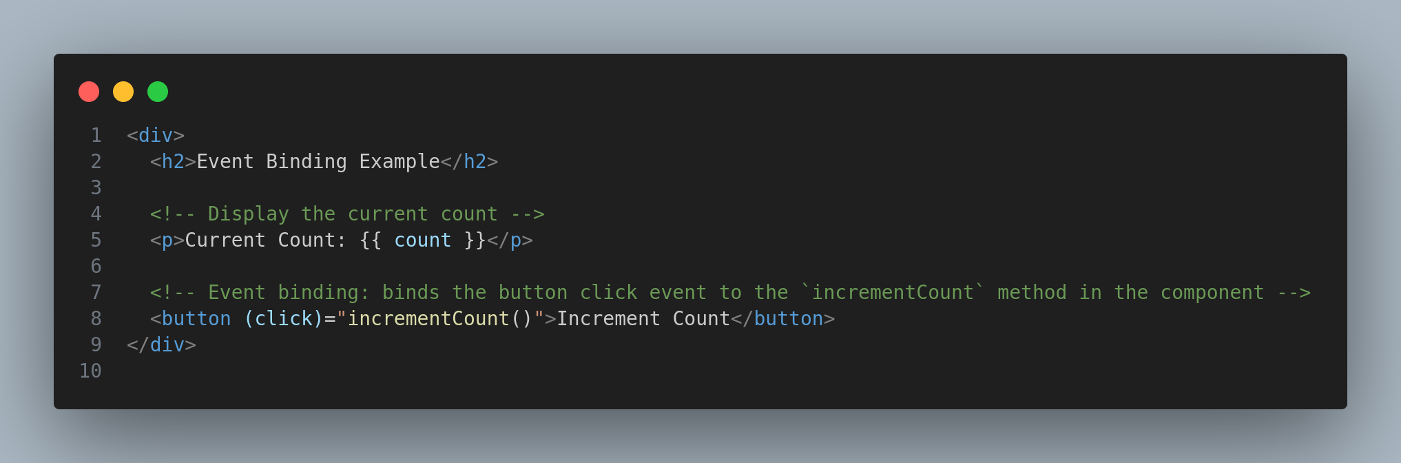 Event Binding - app.component.html