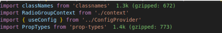 Import const
