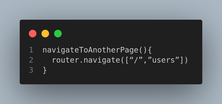 router navigate