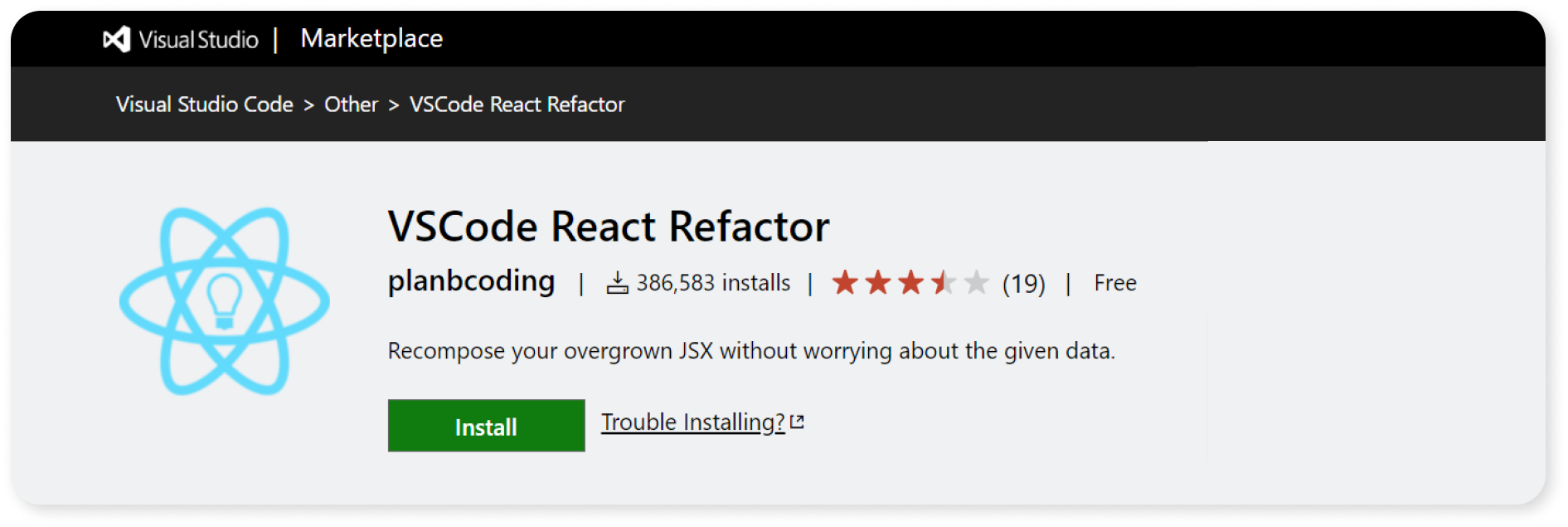 VSCODE React Refactor