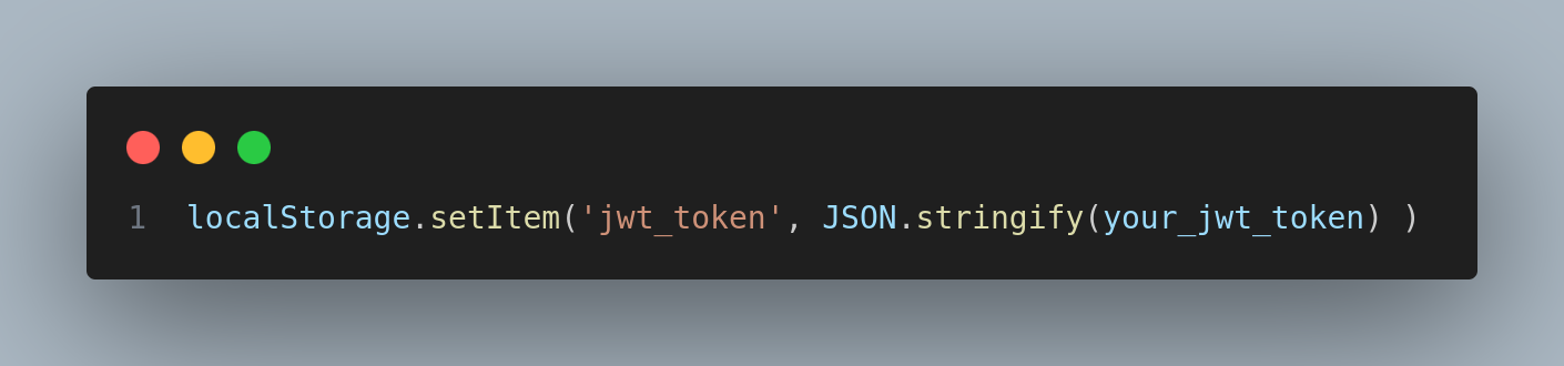 Creating and Storing JWT token 