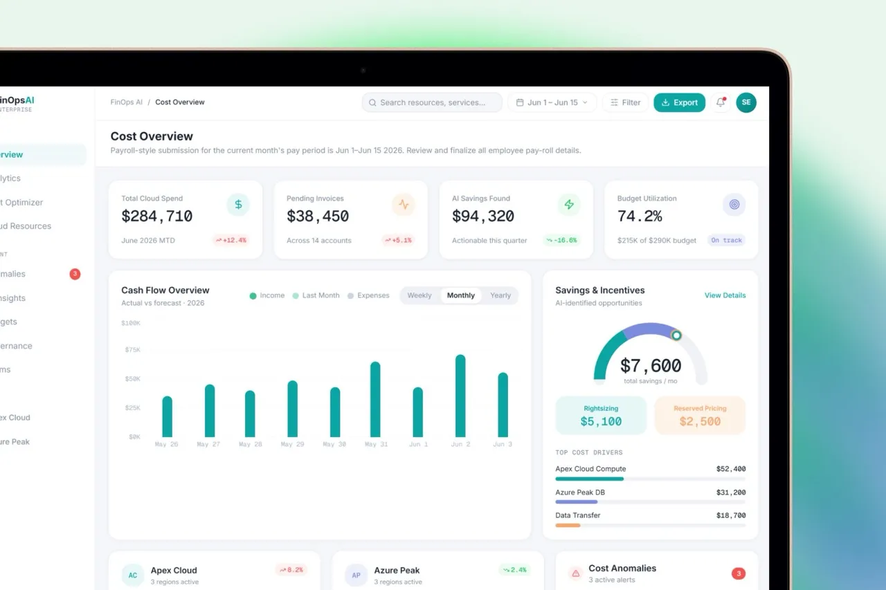 AI-Powered Cloud FinOps Platform for Cost Management, Reseller Billing, and Partner Operations