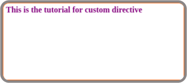 output custom directive
