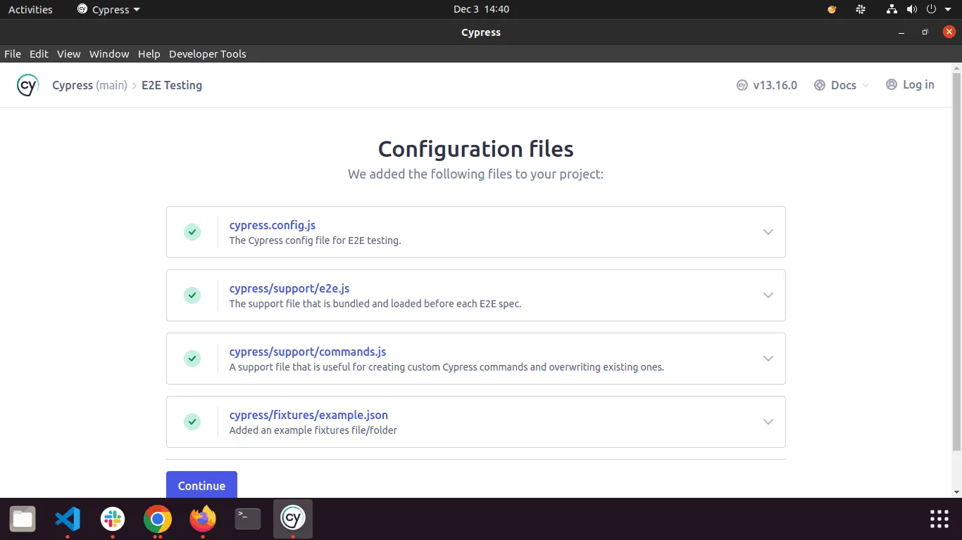 cypress will generate all those files in your project folder