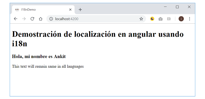 execution demo angulat i18n