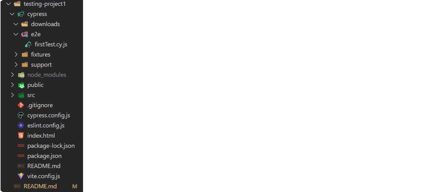 folder structure