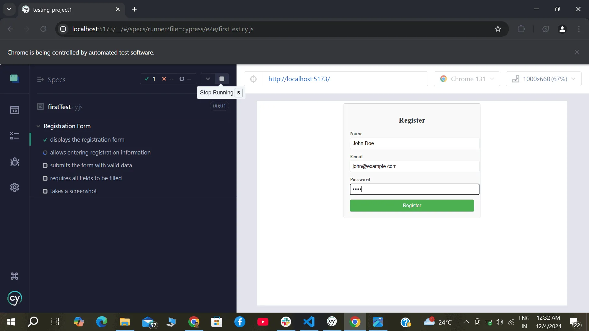 form with clearly labeled input fields