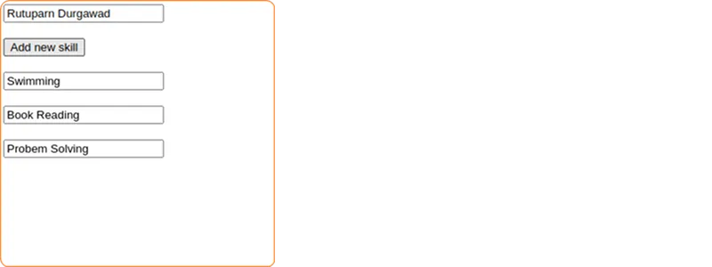 HTML output for form using FormArray class.