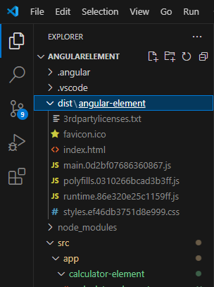 image of dist folder
