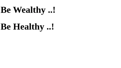 be healthy, output