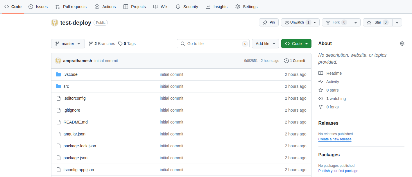 pushed local code on GitHub repository