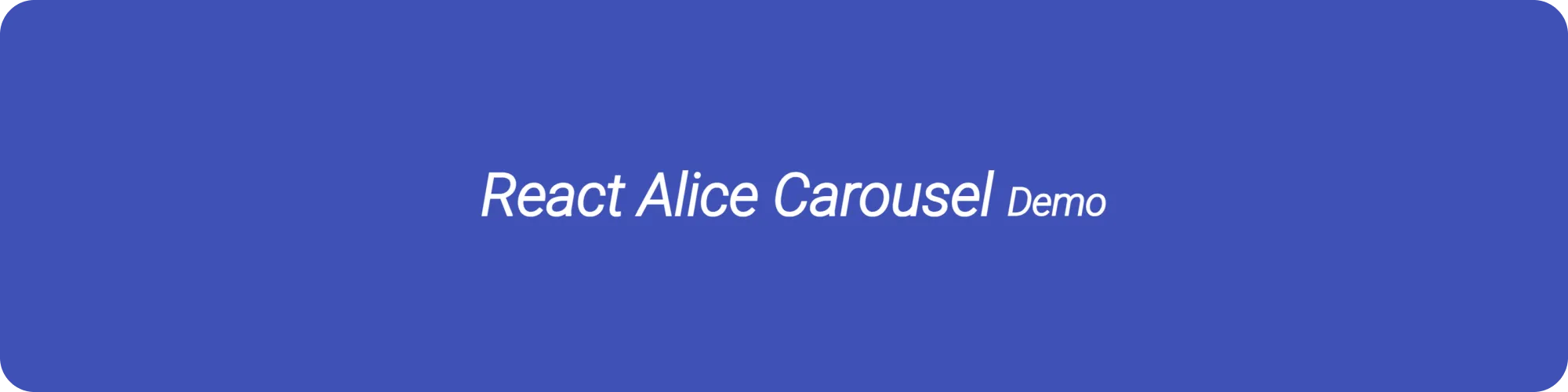 React Alice Carousel