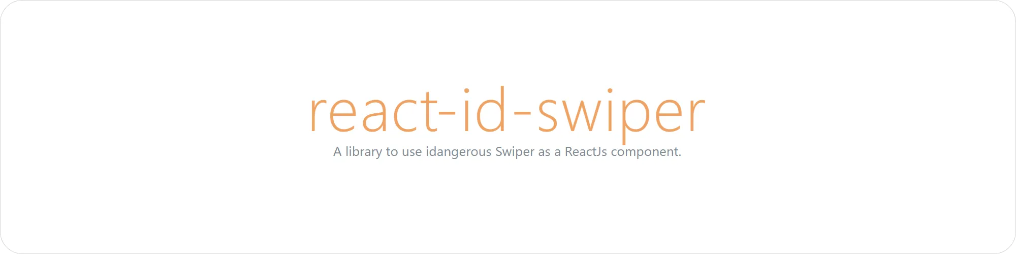 React ID Swiper