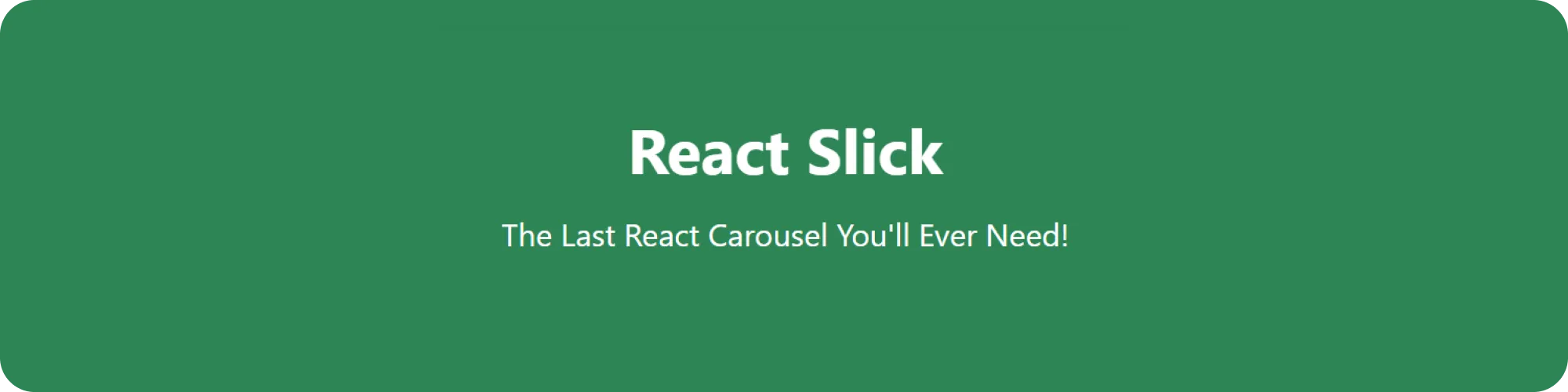 React Slick Slider