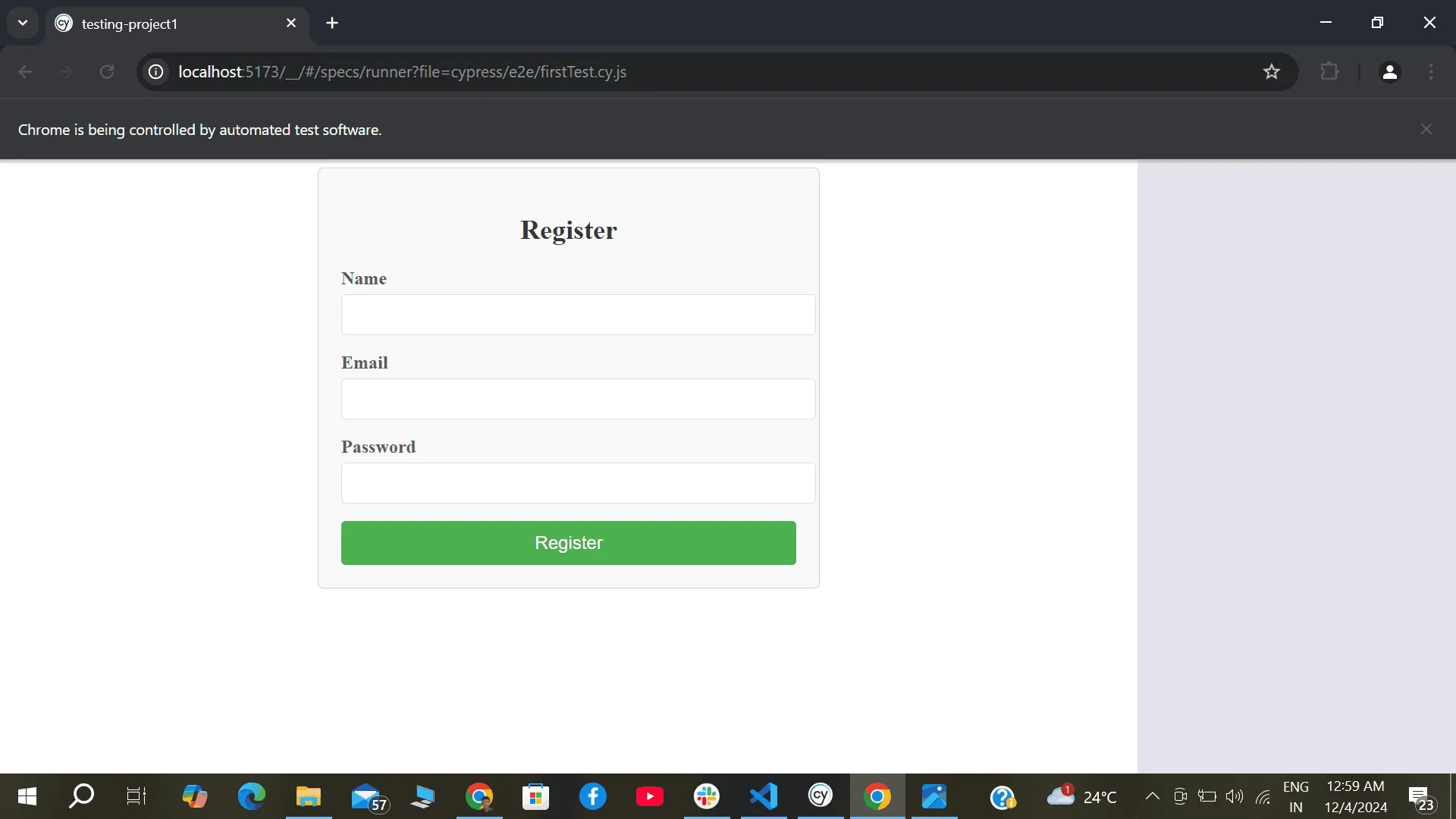 Taking a Screenshot with Cypress