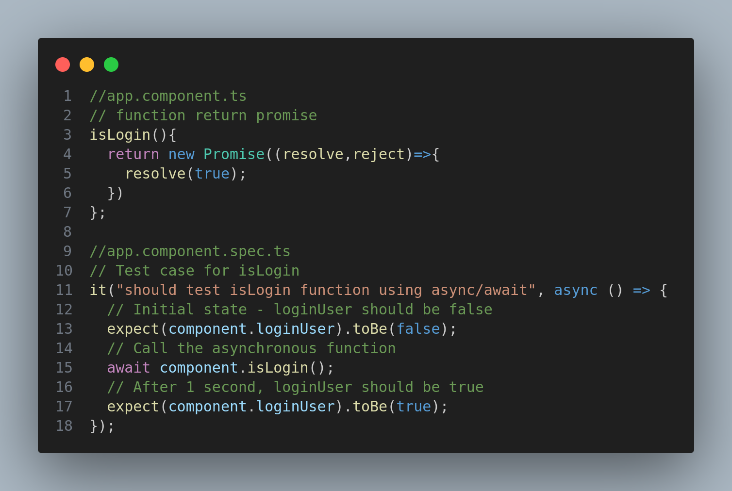 Testing asynchronous code