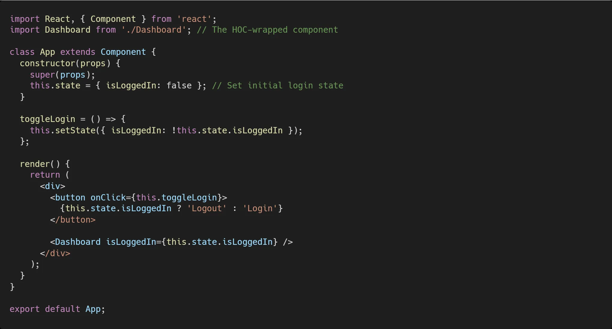 Using the Wrapped Component in App