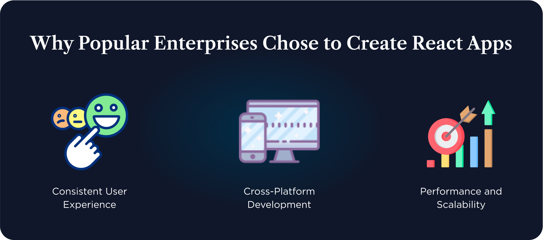 why popular enterprises chose to create react apps