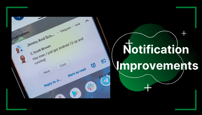 Android 12 how notifications look