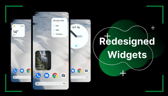 Android 12 Redesigned widgets
