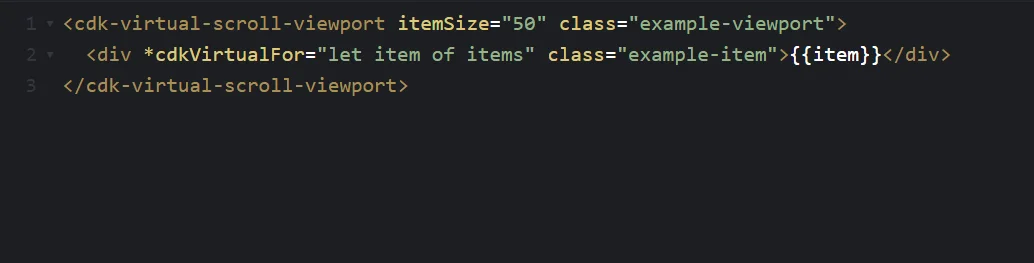 Virtual Scrolling